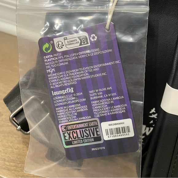 Loungefly Wednesday Nevermore Mini-Backpack - Entertainment Earth Exclusive - Picture 12 of 12